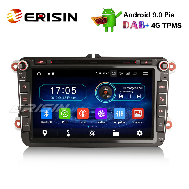 Erisin ES8985V 8 Android 9.0 Pie DAB + DVD GPS estéreo para coche para VW  Golf Passat Tiguan Polo Seat,Volkswagen/VW
