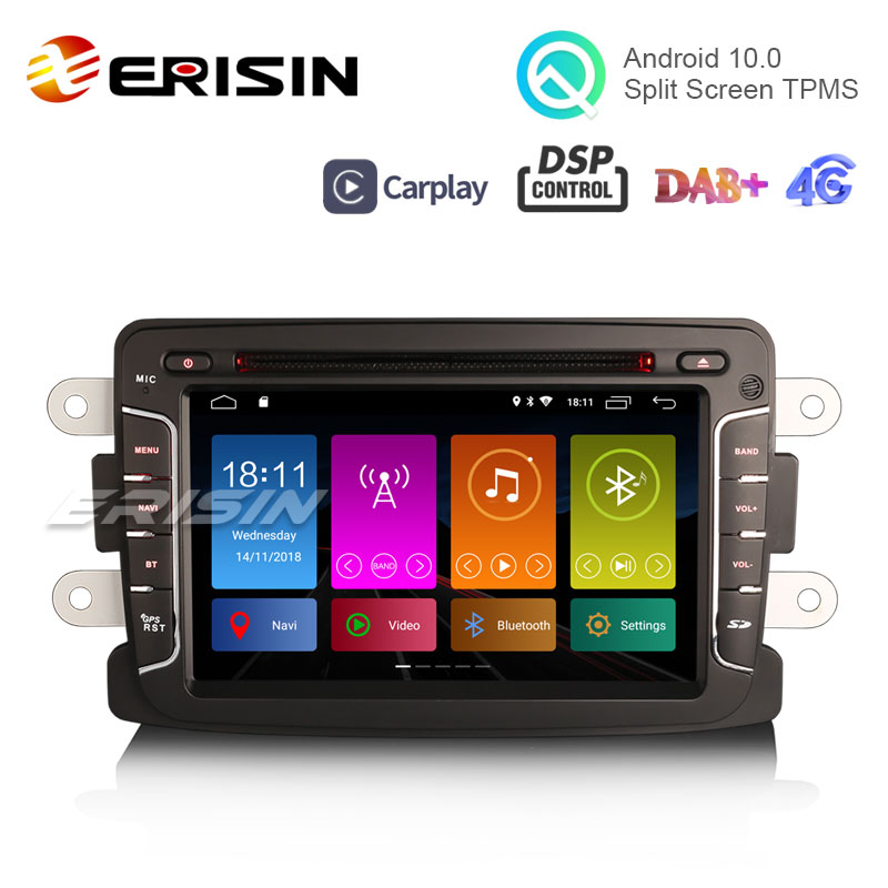 Erisin ES3029D 7 DAB + Android 10.0 Radio de coche GPS CarPlay DSP para Renault  Dacia Duster Sandero Dokker Lodgy,Renault